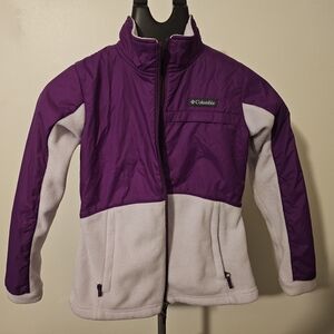 Columbia Kids' Two-Tone Purple and White Puffer Jacket